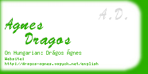 agnes dragos business card
