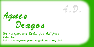 agnes dragos business card